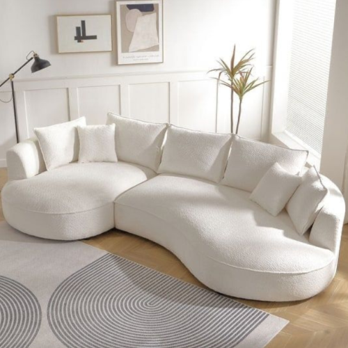 Mueble en L curvo